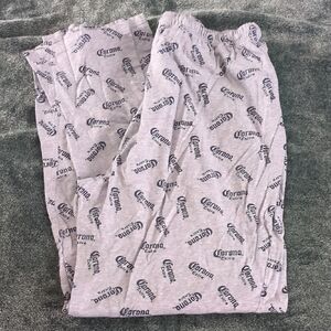 Corona Logo Lounge Pants - Light Gray with Black Print